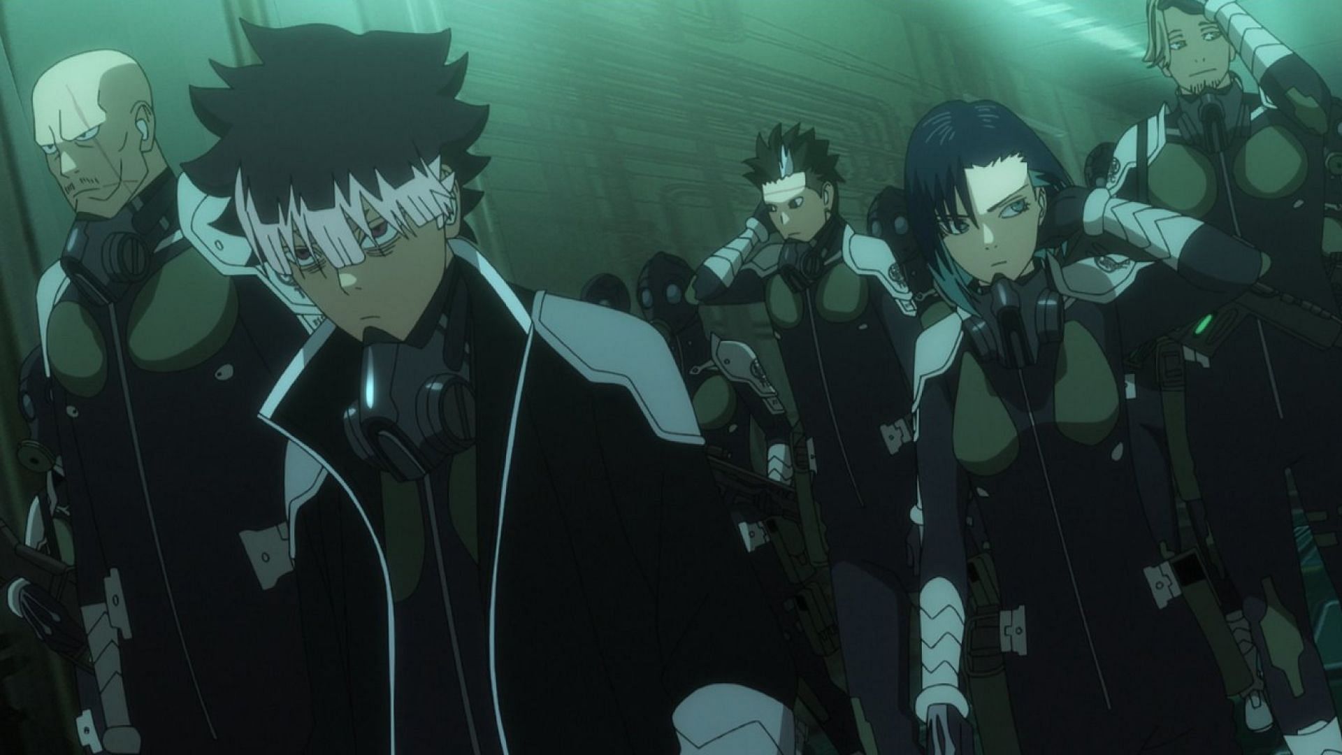 Gen Narumi and his troops from the First Division (Image via Production I.G)